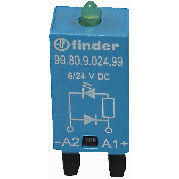 Finder LED gn + Diode 6.. 24VDC f.Fas. 94.82/83/84 99.80.9.024.99